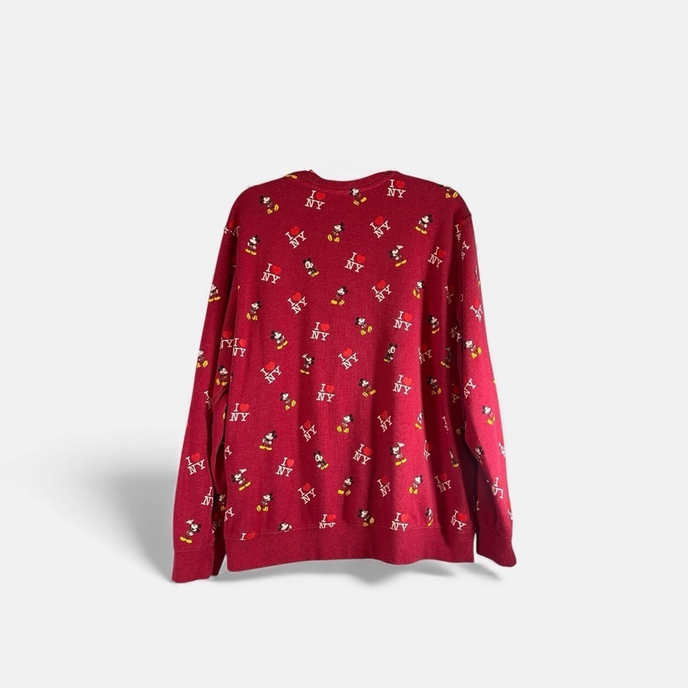 Disney Women’s Sweatshirt Mickey Mouse Pullover Sz: 2XL Red - Picture 2 of 6